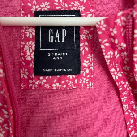 💖 EEUC GAP GIRLS TODDLER JACKET 2T PINK WHITE FLORAL - Picture 2 of 4